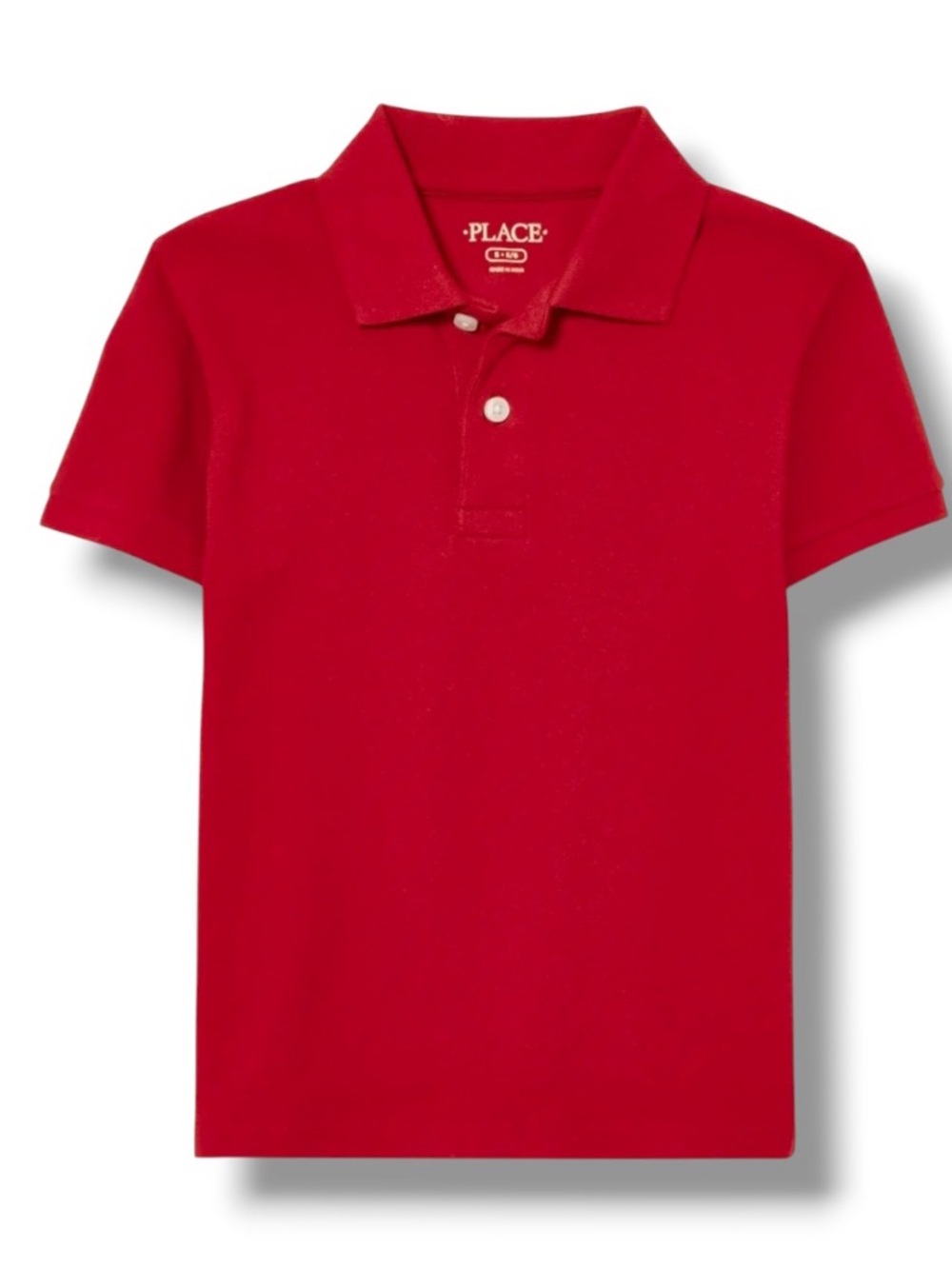 The Children's Place Red Short-Sleeve Polo Boys Medium 7/8